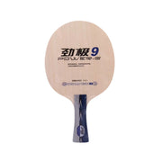 DHS 9 Shakehand Table Tennis Paddle Set - 7-Ply Wood with PF4 High-Tack Rubber, Strong Rebound & Easy Control - Includes Balls, Case & Edge Tape