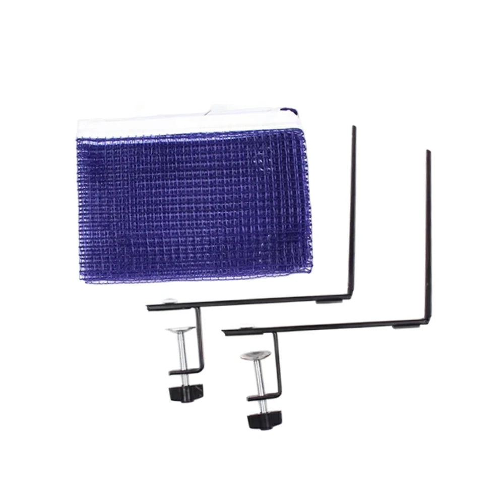 DOUBLE HAPPINESS Table Tennis Net Set - Clamp-On Adjustable Design - Durable Metal Bracket - Foldable Posts for Tables up to 5cm Thick
