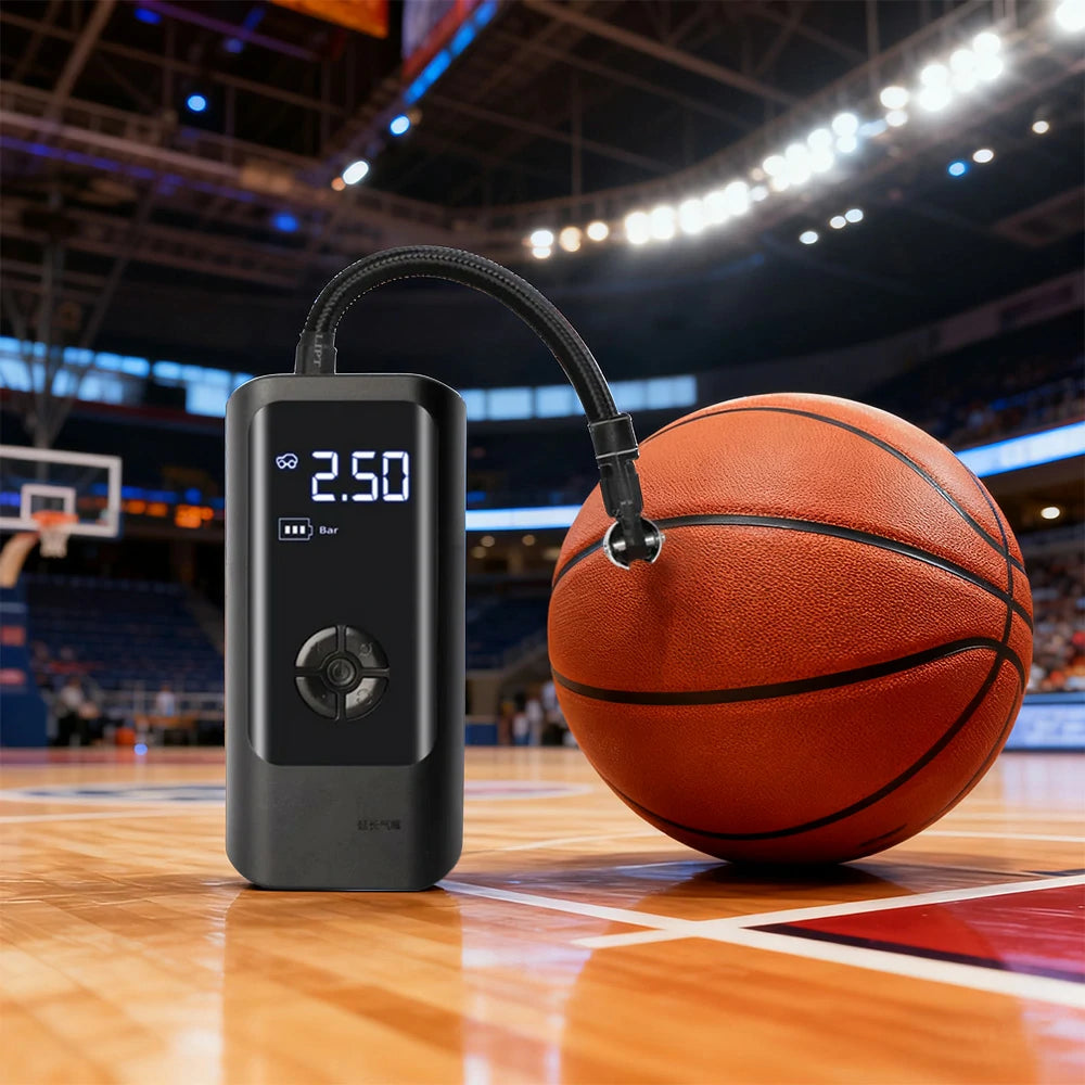 DUNK MASTER Electric Air Pump – Precision Pressure Detection, Auto Stop Inflation – Powerful 100/120/150 Cylinder Options, Fast and Portable Design for Sports Balls and Tires