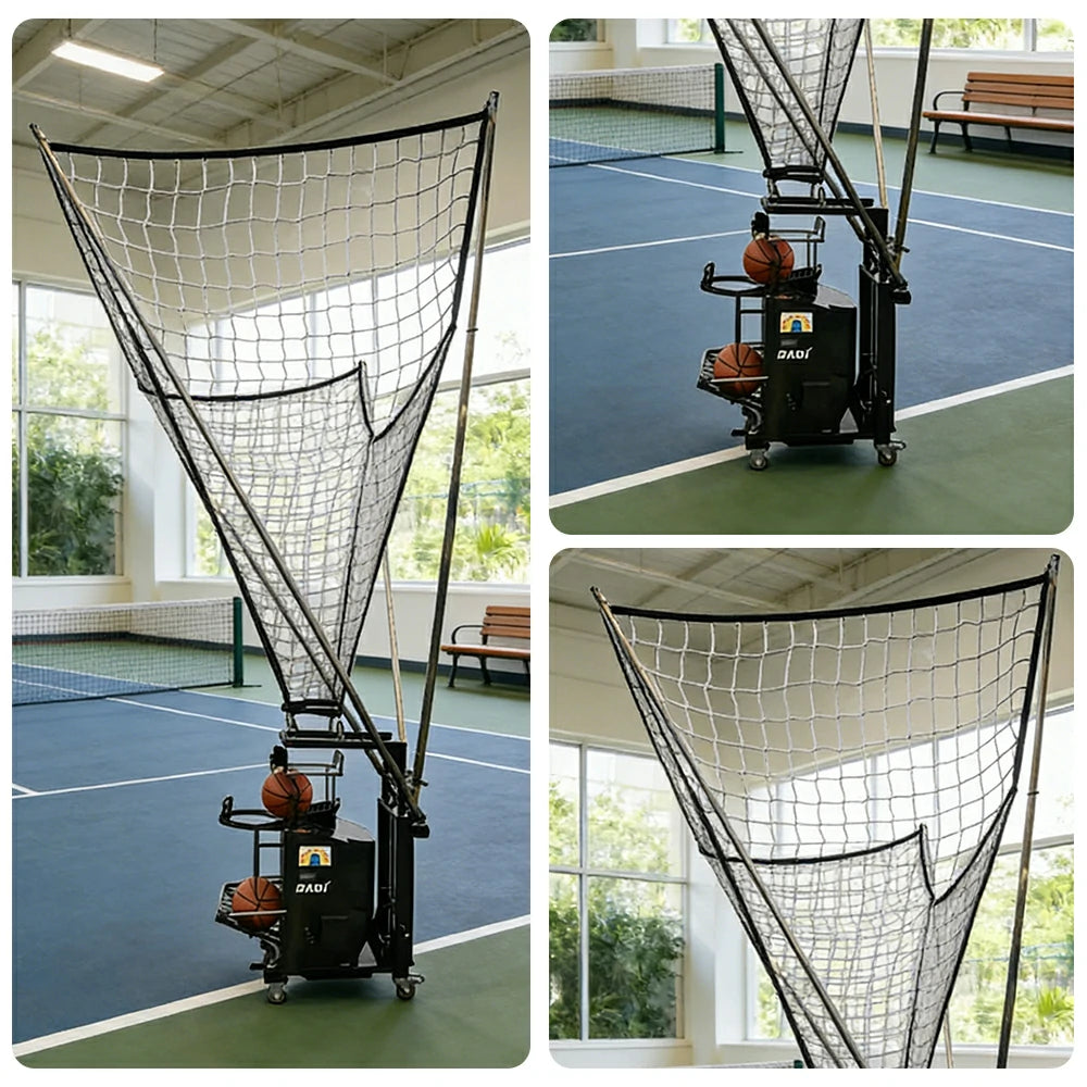 DUNK MASTER Smart Basketball Return System - Auto Ball Recovery, Reinforced Metal Frame, Clear Track for Accurate Shot Feedback