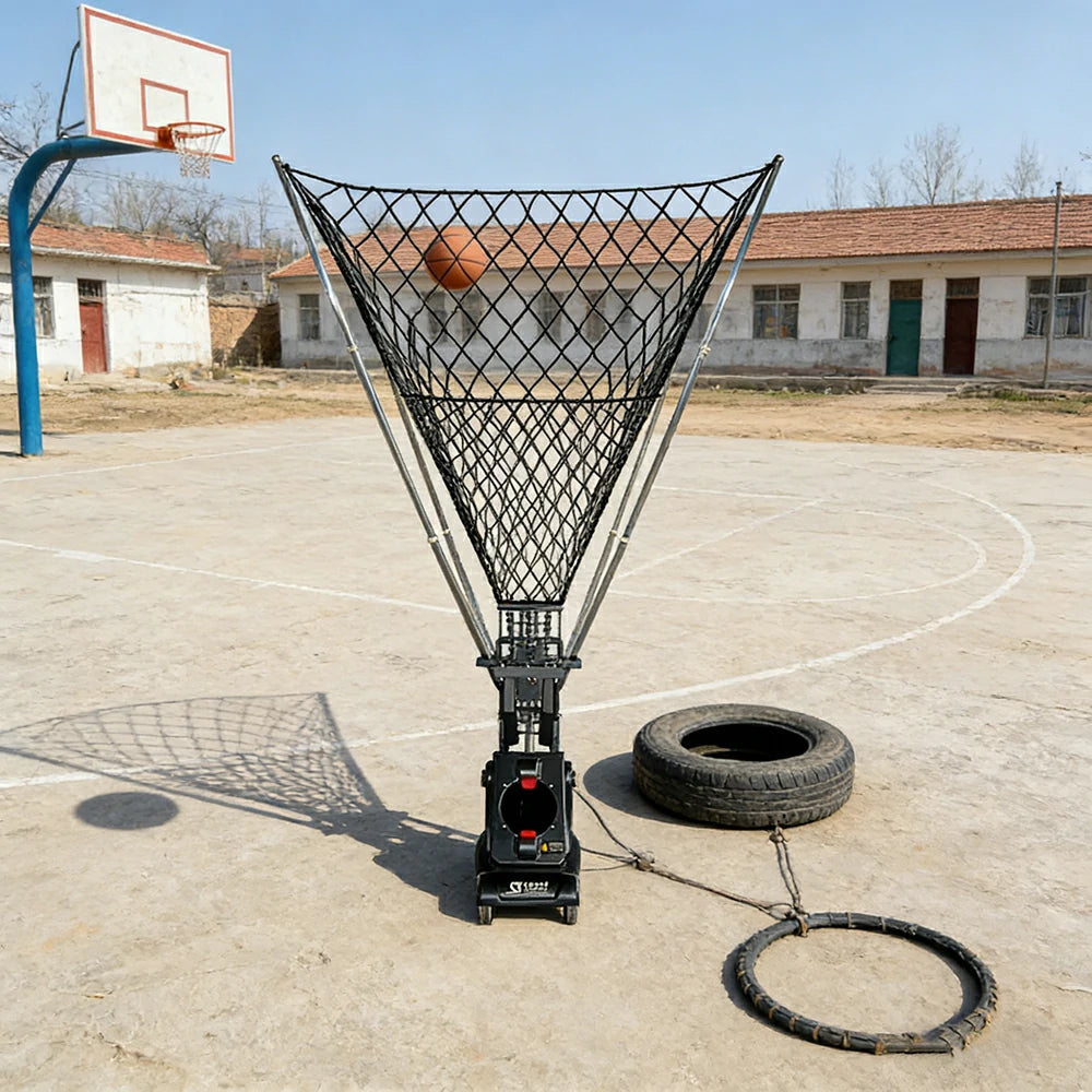 DUNK MASTER Smart Basketball Shooting Machine - Wireless Remote Control, Multi-Spot Training, Heavy-Duty Metal Frame, Customisable Arc & Spin