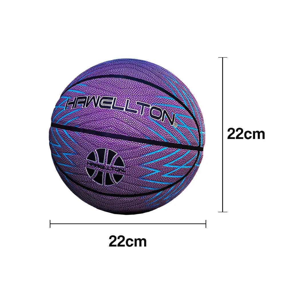DUNK MASTER Basketball 5/6/7# – Soft Rebound, Durable Rubber Bladder – Ultra-Fiber Leather, High Grip, Moisture-Wicking - Purple
