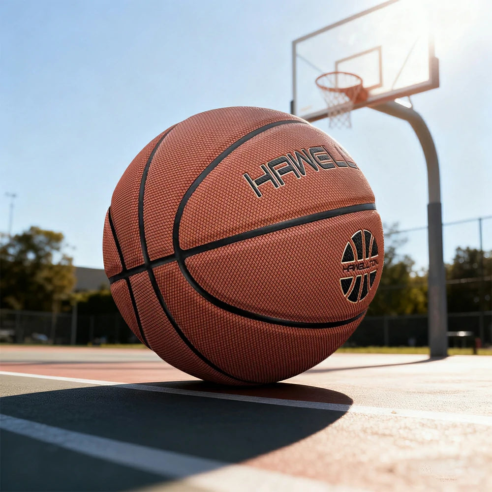 DUNK MASTER Basketball 5/6/7# – Soft Rebound, Durable Rubber Bladder – Ultra-Fiber Leather, High Grip, Moisture-Wicking - Brown