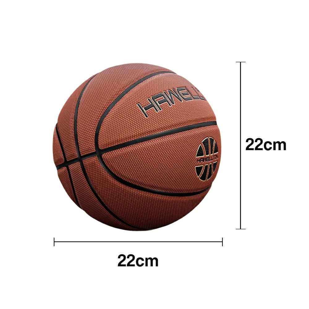 DUNK MASTER Basketball 5/6/7# – Soft Rebound, Durable Rubber Bladder – Ultra-Fiber Leather, High Grip, Moisture-Wicking - Brown