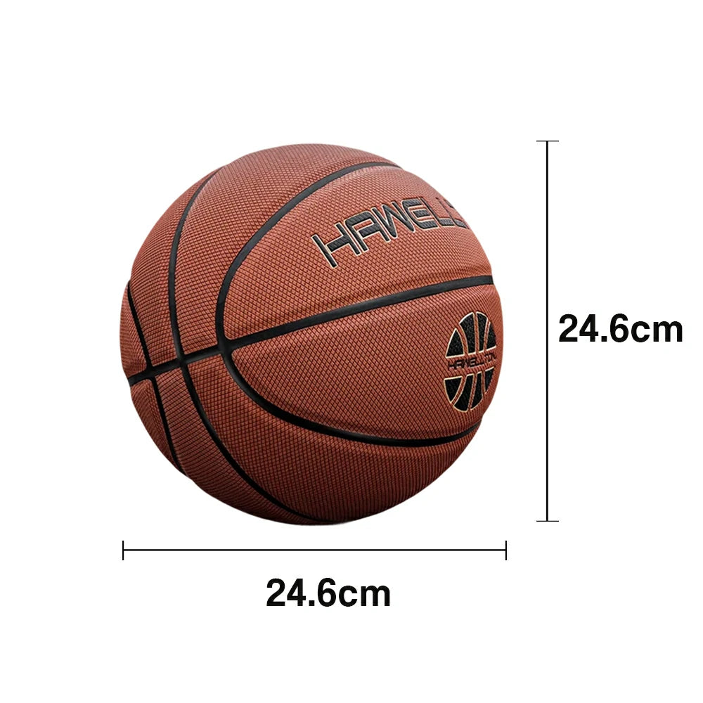 DUNK MASTER Basketball 5/6/7# – Soft Rebound, Durable Rubber Bladder – Ultra-Fiber Leather, High Grip, Moisture-Wicking - Brown