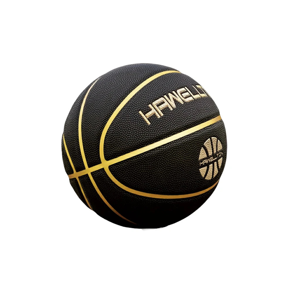 DUNK MASTER Basketball 5/6/7# – Soft Rebound, Durable Rubber Bladder – Ultra-Fiber Leather, High Grip, Moisture-Wicking - Black