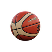 DUNK MASTER Basketball 7# – Soft Rebound, Durable PU Leather – Wide Channel Grip, Moisture-Wicking, Upgraded Nylon Bladder - Red&Beige