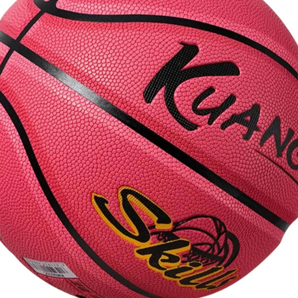 DUNK MASTER Basketball 5# Quick Rebound, Durable Nylon Bladder – Deep Channel Grip, Anti-Slip Texture, For Kids Aged 3-12 - Pink