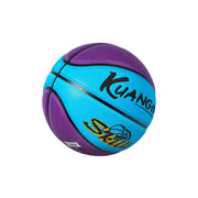 DUNK MASTER Basketball 5# Quick Rebound, Durable Nylon Bladder – Deep Channel Grip, Anti-Slip Texture, For Kids Aged 3-12 - Blue&Purple