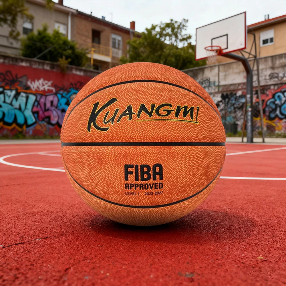 DUNK MASTER Basketball 7# – Quick Rebound, Durable Nylon Bladder – Deep Channel Grip, Synthetic PU Leather - Orange