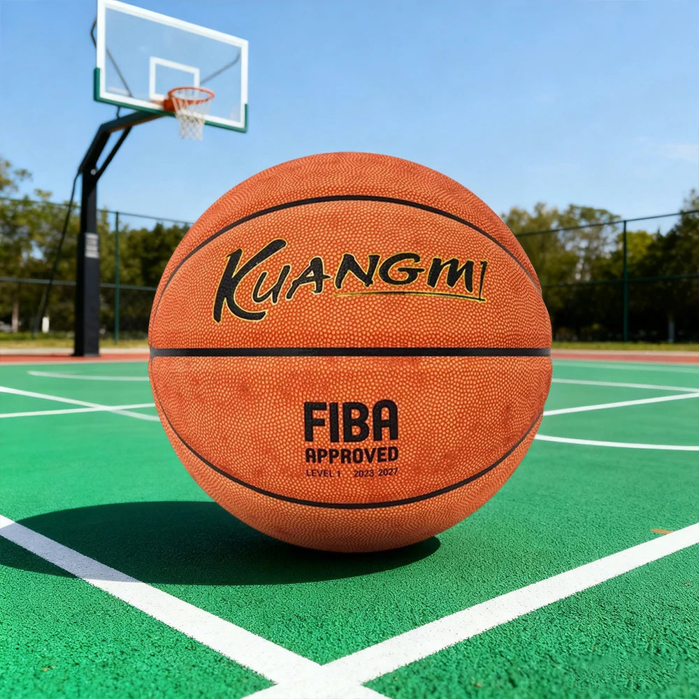 DUNK MASTER Basketball 7# – Quick Rebound, Durable Nylon Bladder – Deep Channel Grip, Synthetic PU Leather - Orange