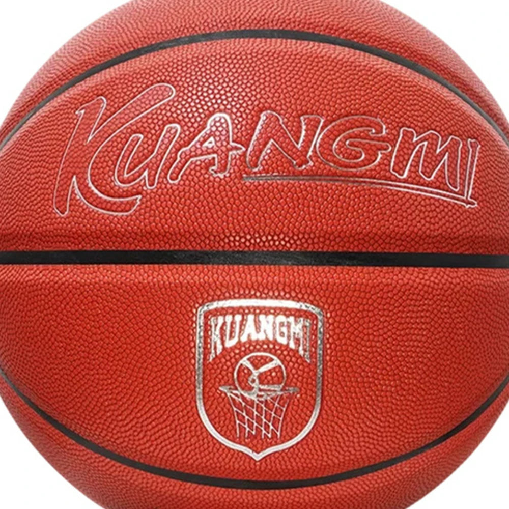 DUNK MASTER Basketball 7# – Quick Rebound, Durable Nylon Bladder – Deep Channel Grip, Synthetic PU Leather - Brown