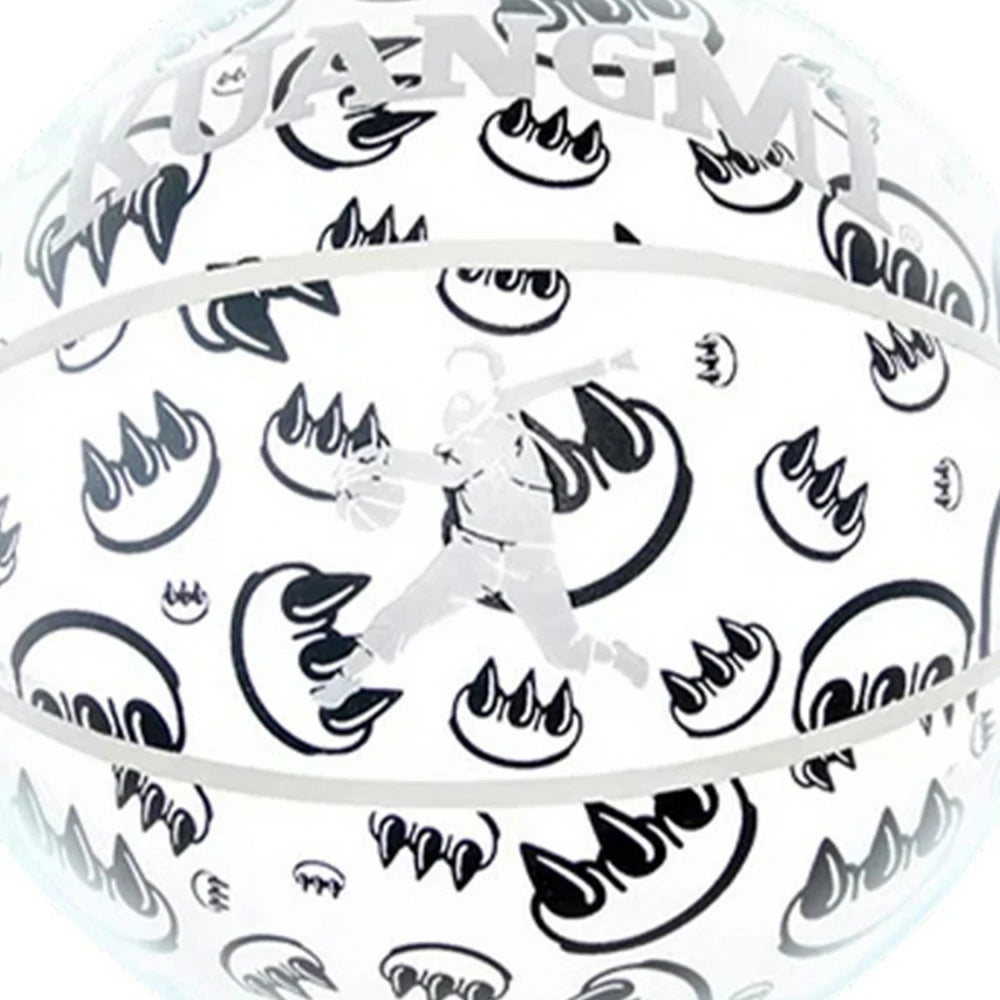 DUNK MASTER Basketball 7# – Quick Rebound, Durable Butyl Bladder – Deep Channel Grip, Graffiti Reflective Cover