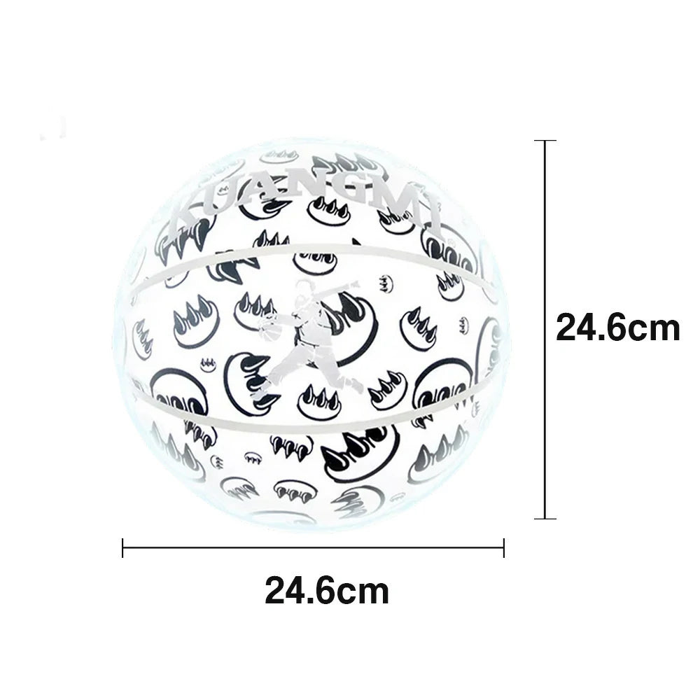 DUNK MASTER Basketball 7# – Quick Rebound, Durable Butyl Bladder – Deep Channel Grip, Graffiti Reflective Cover