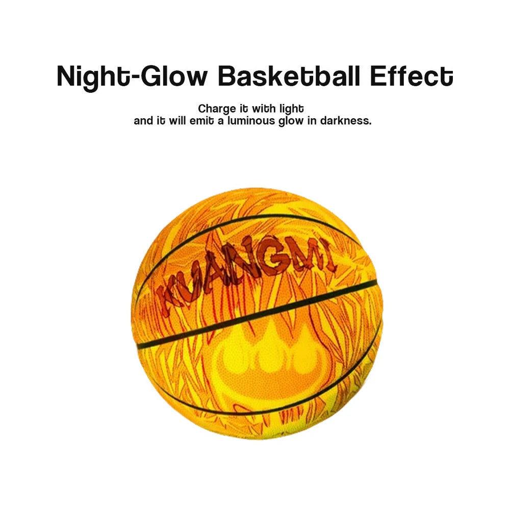 DUNK MASTER Basketball 7# - Quick Rebound, Durable Butyl Bladder - Non-Slip, Moisture-Wicking Leather, 3D Luminous Logo - Red&Pink