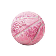 DUNK MASTER Basketball 7# - Quick Rebound, Durable Butyl Bladder - Non-Slip, Moisture-Wicking Leather, 3D Luminous Logo - Red&Pink