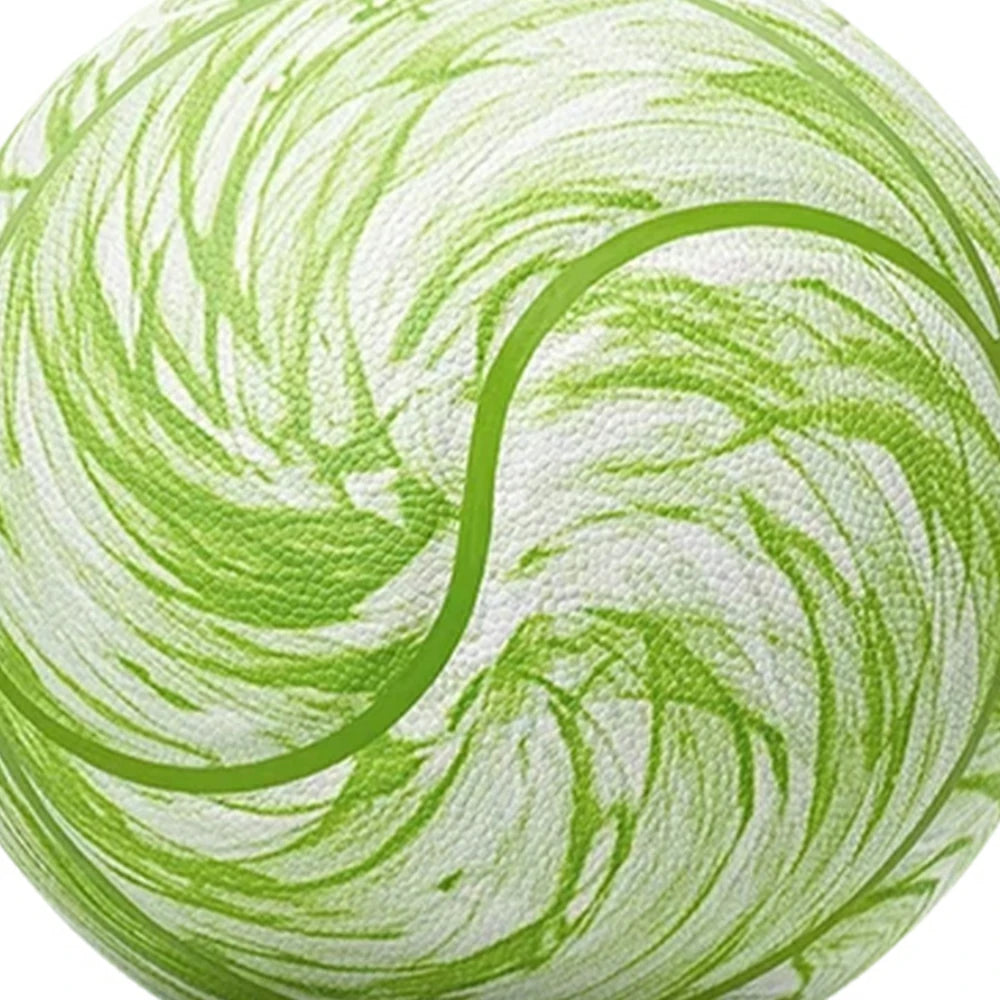 DUNK MASTER Basketball 7# – Soft Rebound, Durable PU Leather – Deep Channel Grip, Non-Slip, High Air Retention - Green