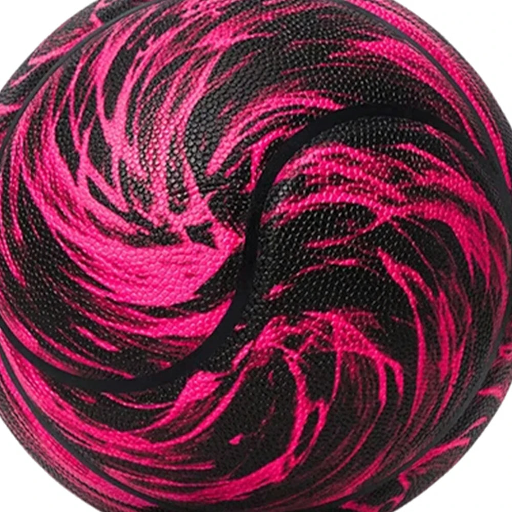 DUNK MASTER Basketball 7# – Soft Rebound, Durable PU Leather – Deep Channel Grip, Non-Slip, High Air Retention - Red