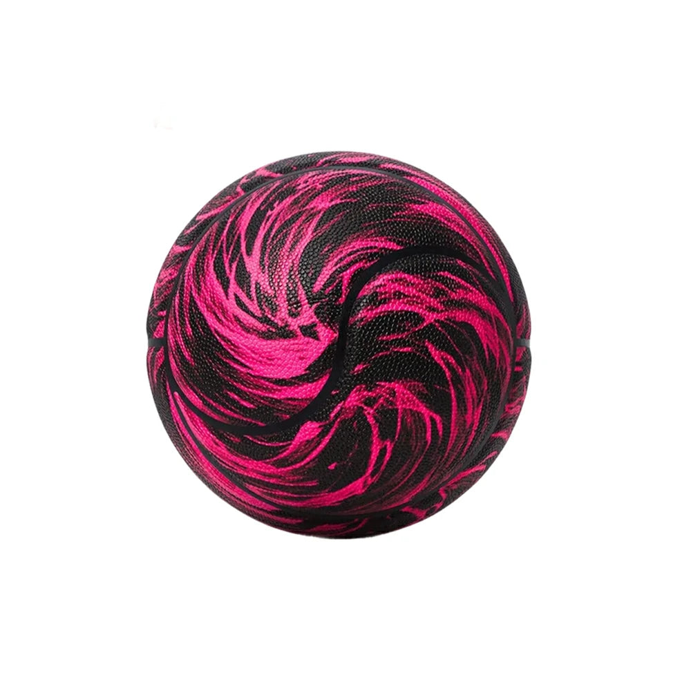 DUNK MASTER Basketball 7# – Soft Rebound, Durable PU Leather – Deep Channel Grip, Non-Slip, High Air Retention - Red