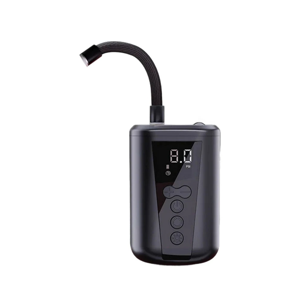 DUNK MASTER Smart Electric Ball Pump – Pressure Monitoring, Auto Stop Inflation, LED Emergency Light – Type-C Rechargeable, Portable Design with Storage Bag