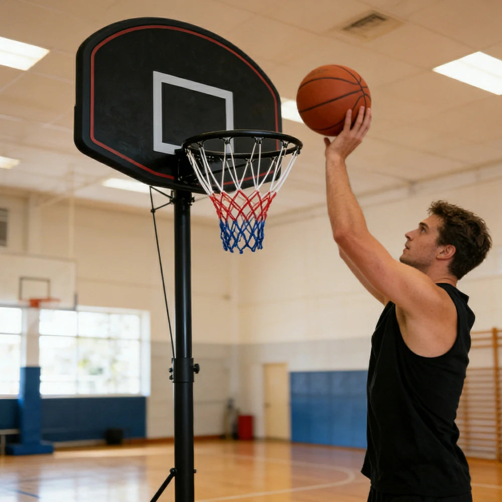 DUNK MASTER Basketball Hoop Rim Wall Mounted Steel Frame Durable Design (M-R1S)