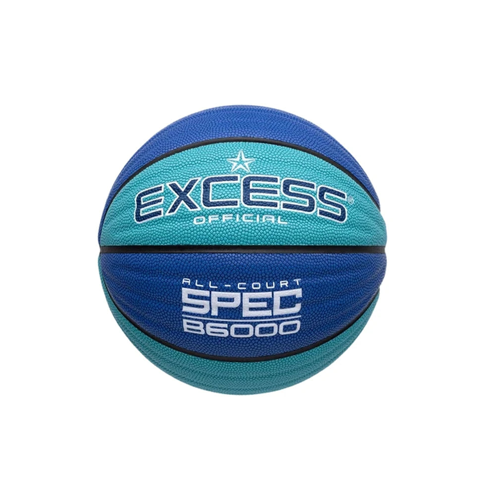 DUNK MASTER Basketball 7# – Anti-Slip Wave Texture, Sweat-Absorbent PU Leather – Tire-Grade Butyl Bladder, Soft Foam Rebound, Balanced Nylon Winding - Blue