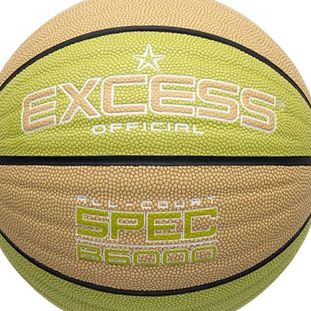 DUNK MASTER Basketball 7# – Anti-Slip Wave Texture, Sweat-Absorbent PU Leather – Tire-Grade Butyl Bladder, Soft Foam Rebound, Balanced Nylon Winding - Green