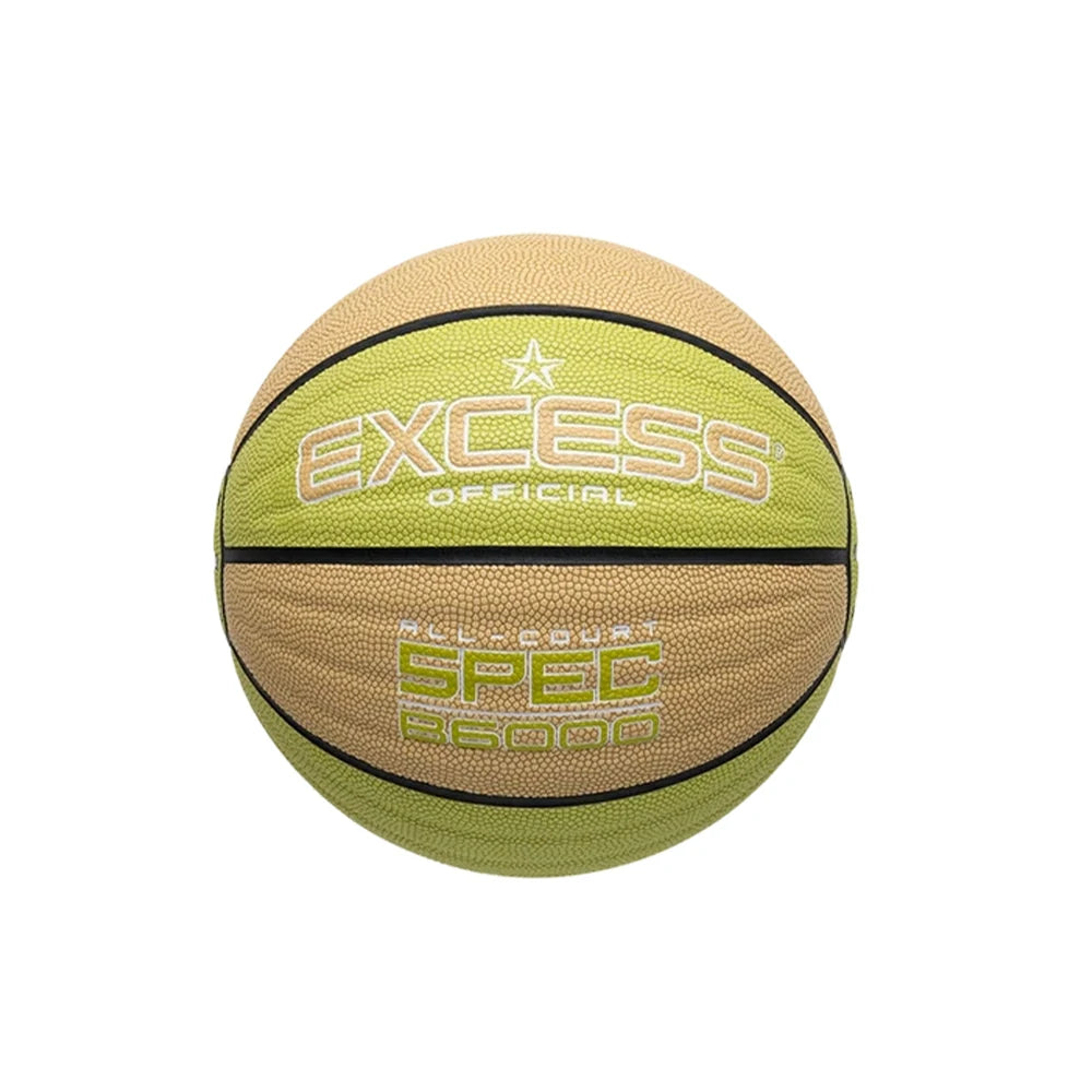 DUNK MASTER Basketball 7# – Anti-Slip Wave Texture, Sweat-Absorbent PU Leather – Tire-Grade Butyl Bladder, Soft Foam Rebound, Balanced Nylon Winding - Green