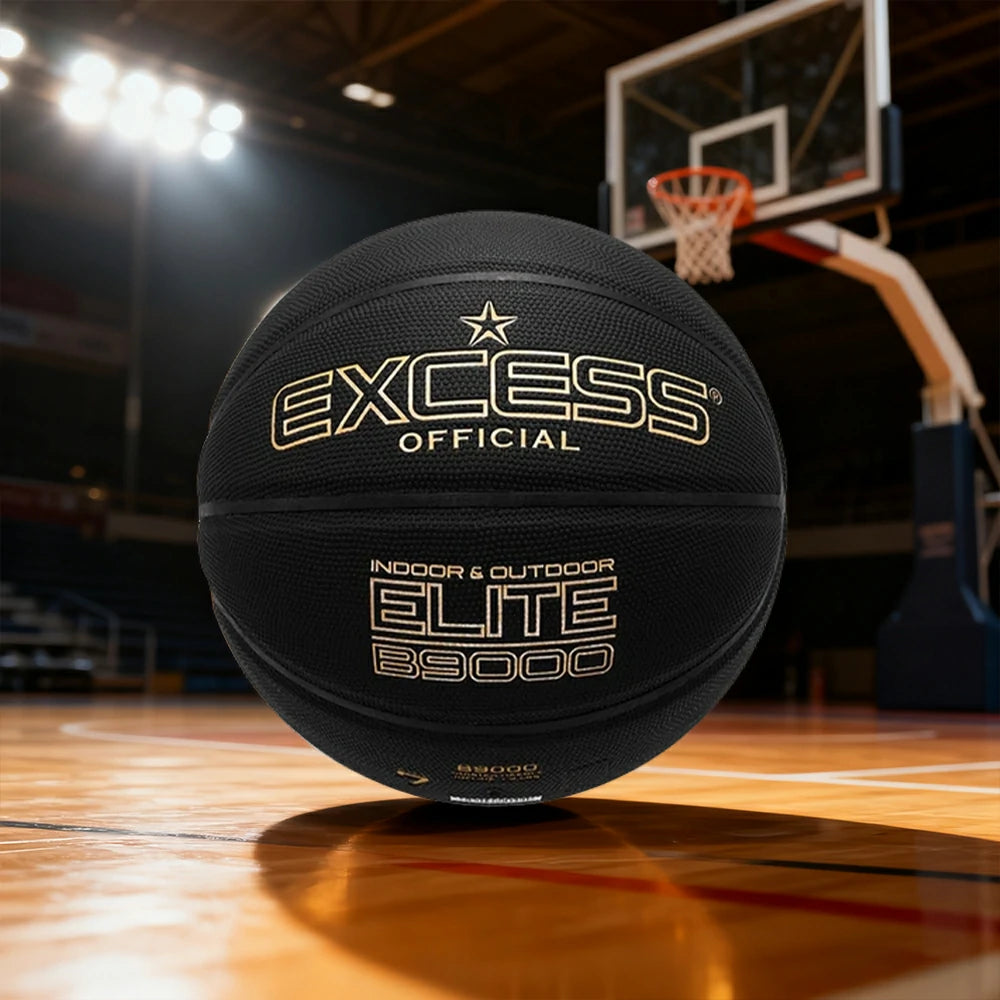 DUNK MASTER Basketball 7# – Dust-Free Honeycomb Texture, Ultra-Fiber Leather – Tire-Grade Butyl Bladder, Balanced Nylon Winding, Strong Grip Channel Design - Black