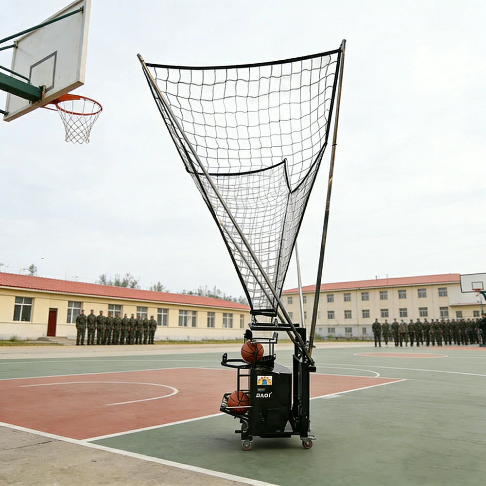 DUNK MASTER Smart Basketball Shooting Machine - Continuous Ball Return, Reinforced Steel Frame, Adjustable Speed & Frequency for Precision Training