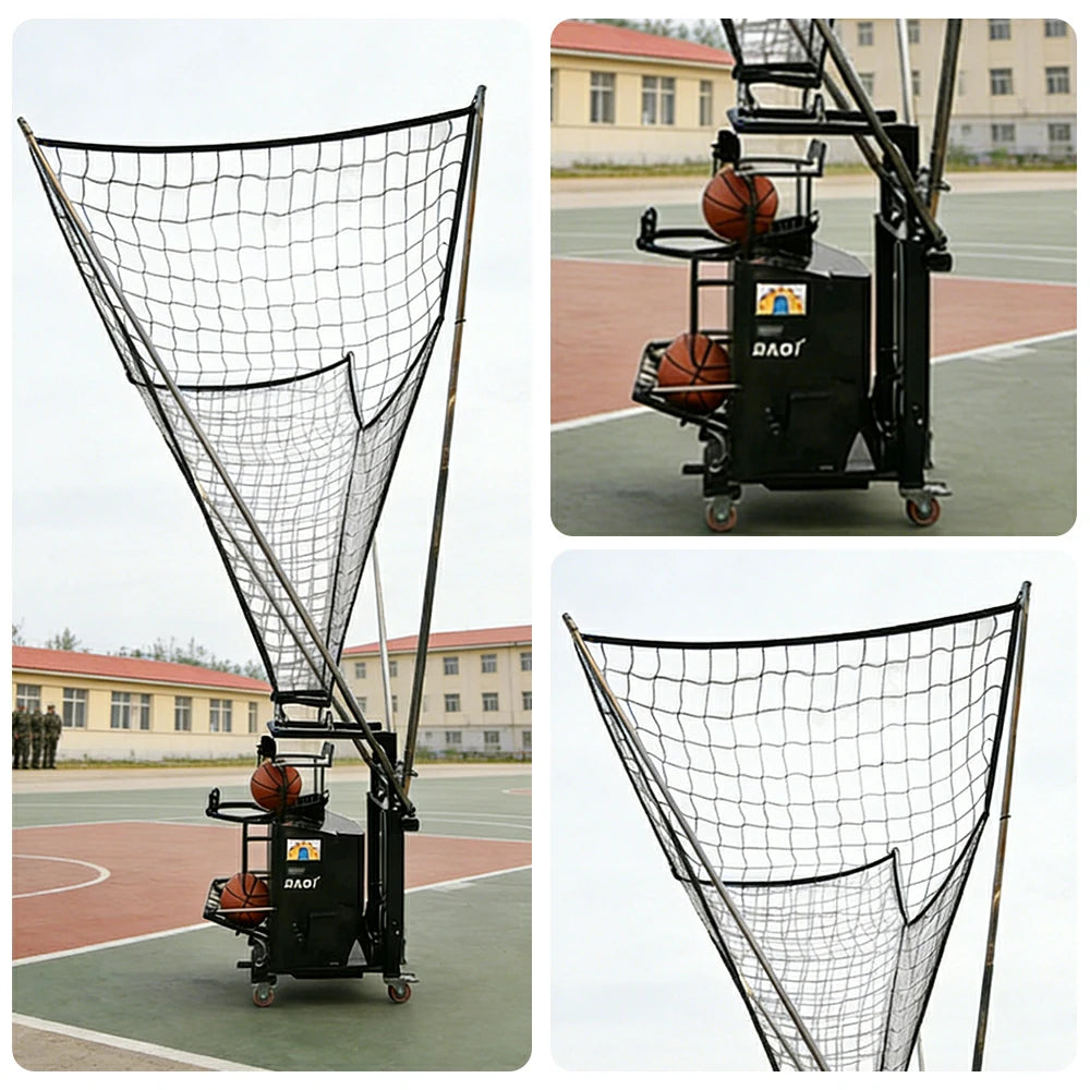 DUNK MASTER Smart Basketball Shooting Machine - Continuous Ball Return, Reinforced Steel Frame, Adjustable Speed & Frequency for Precision Training