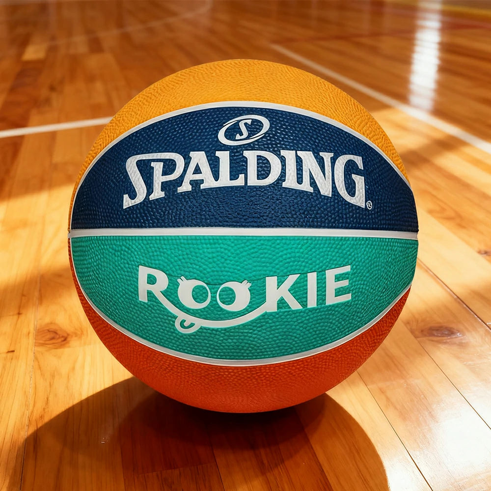 DUNK MASTER 85-037Y SPALDING Authentic Basketball 7#, Foam-Grain Texture, Rubber Bladder, Enhanced Grip