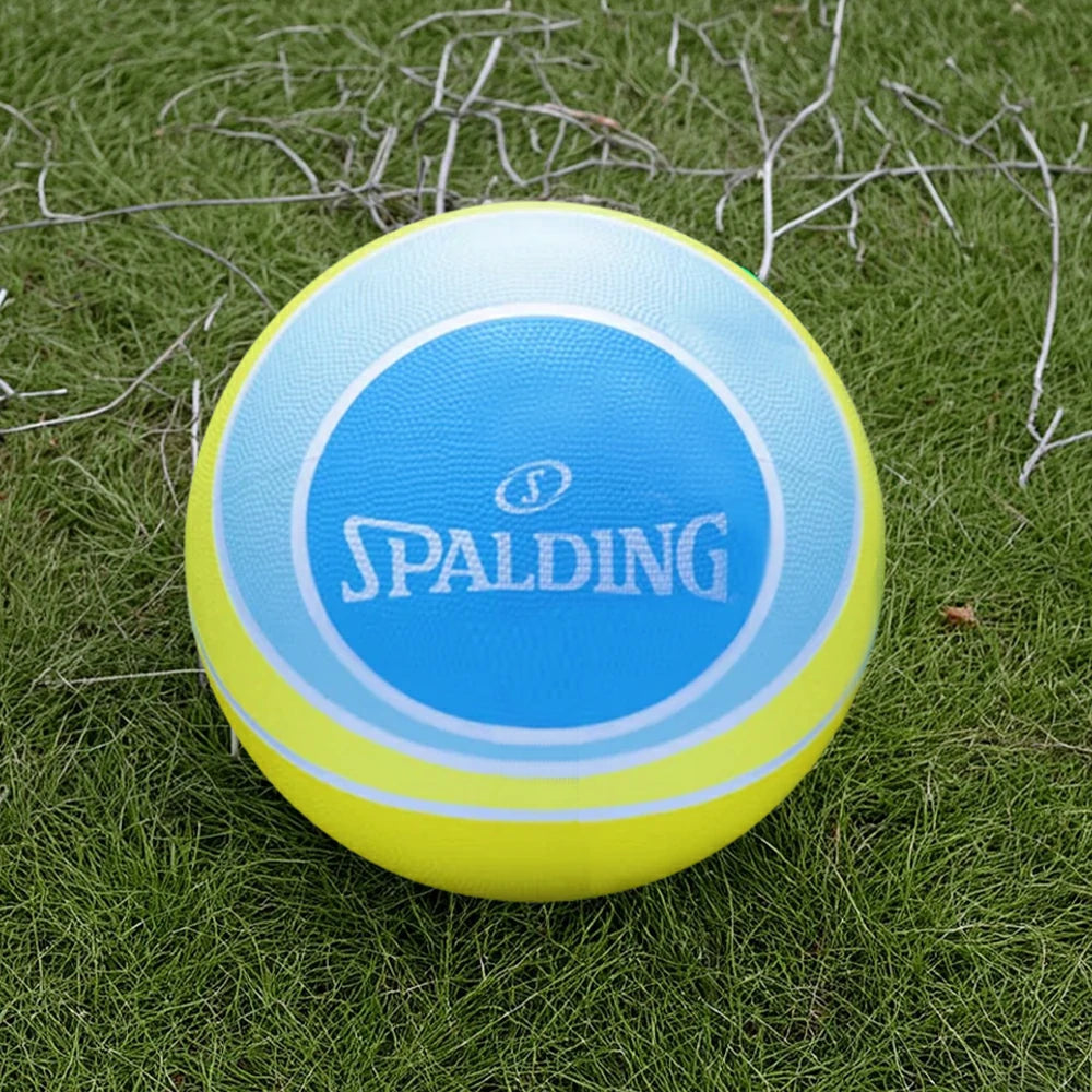 DUNK MASTER 85-326Y5 SPALDING Authentic Basketball 5#, Foam-Grain Texture, Rubber Bladder, Enhanced Grip