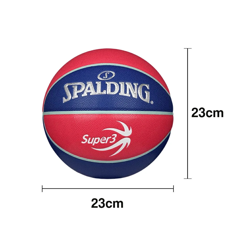 DUNK MASTER 77-731Y6 SPALDING Authentic Basketball 6#, Foam-Grain Texture, Rubber Bladder, Enhanced Grip, Quick Bounce