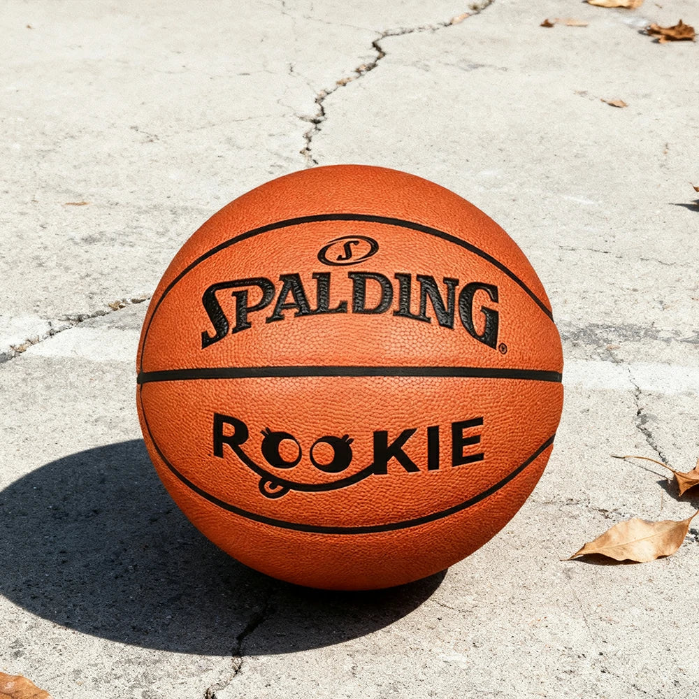 DUNK MASTER 77-403Y5 SPALDING Authentic Basketball 5#, Foam-Grain Texture, Rubber Bladder, Enhanced Grip