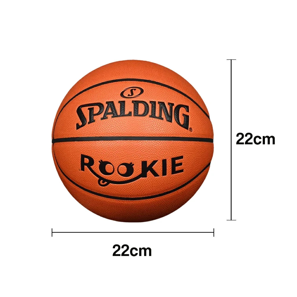 DUNK MASTER 77-403Y5 SPALDING Authentic Basketball 5#, Foam-Grain Texture, Rubber Bladder, Enhanced Grip