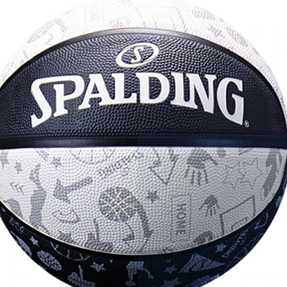 DUNK MASTER 84-611Y SPALDING Authentic Basketball 7#, Foam-Grain Texture, Rubber Bladder, Enhanced Grip