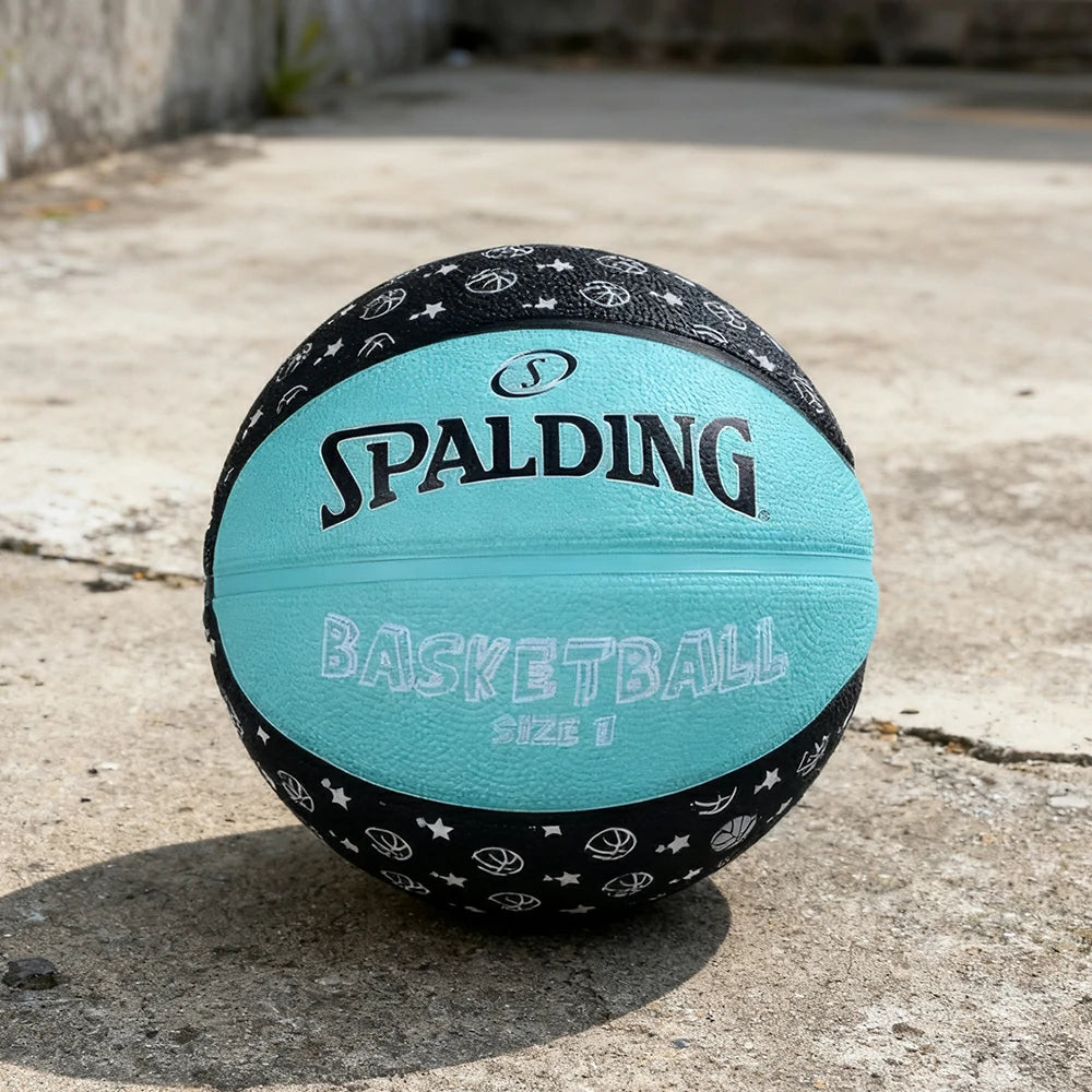 DUNK MASTER 65-134Y SPALDING Authentic Basketball 3#, Foam-Grain Texture, Rubber Bladder, Enhanced Grip