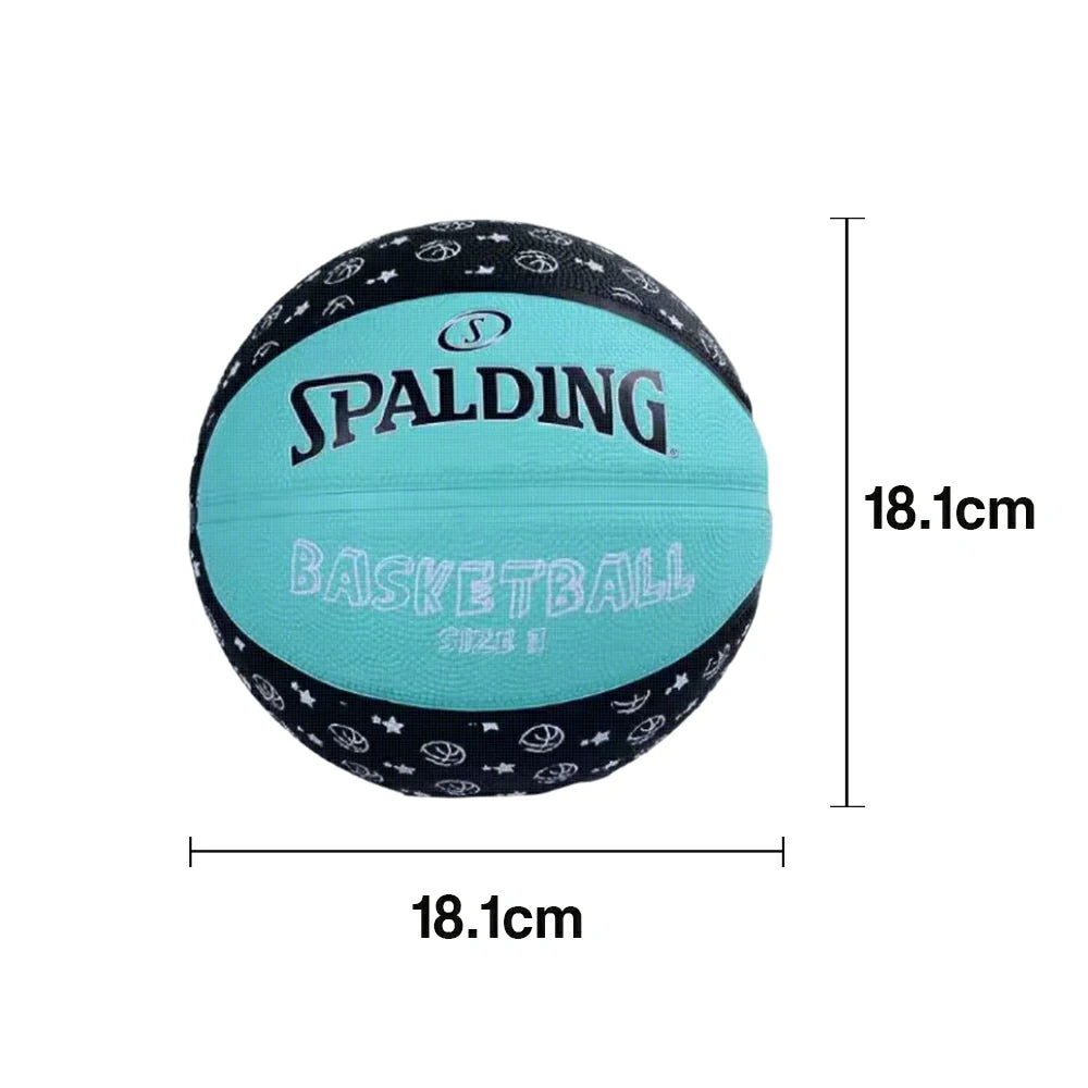 DUNK MASTER 65-134Y SPALDING Authentic Basketball 3#, Foam-Grain Texture, Rubber Bladder, Enhanced Grip
