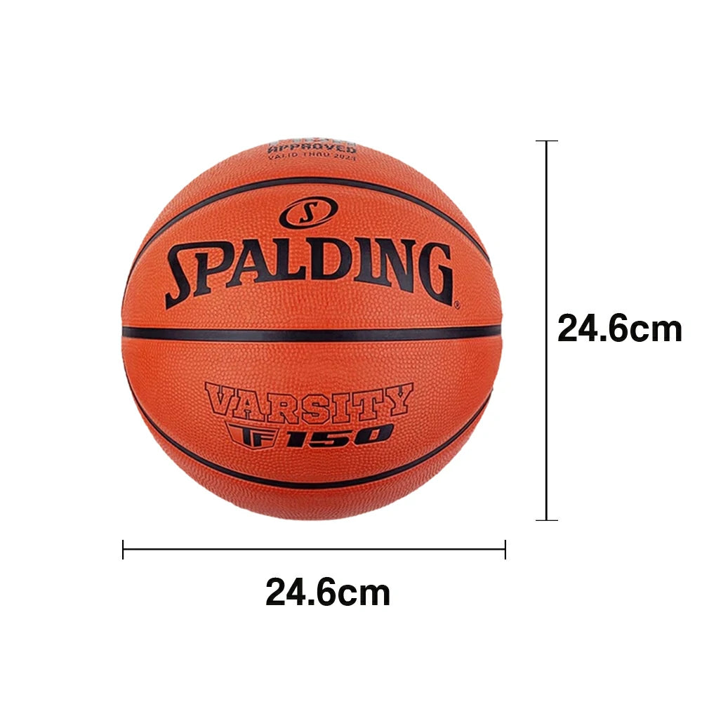 DUNK MASTER 84-421Y SPALDING Authentic Basketball 7# High-Performance PU Rubber Bladder Nylon Winding, Superior Grip, Durable Design