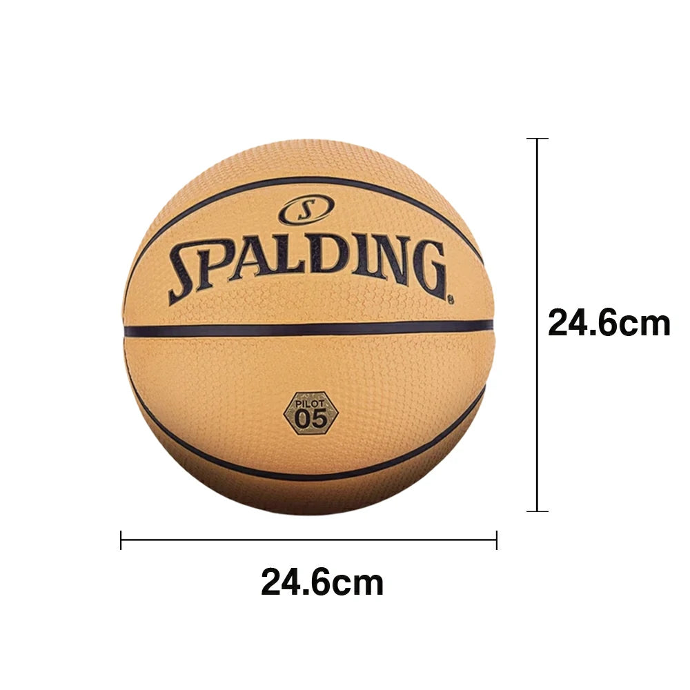 DUNK MASTER 85-011Y SPALDING Authentic Basketball 7# High-Performance PU Rubber Bladder Nylon Winding, Superior Grip, Durable Design