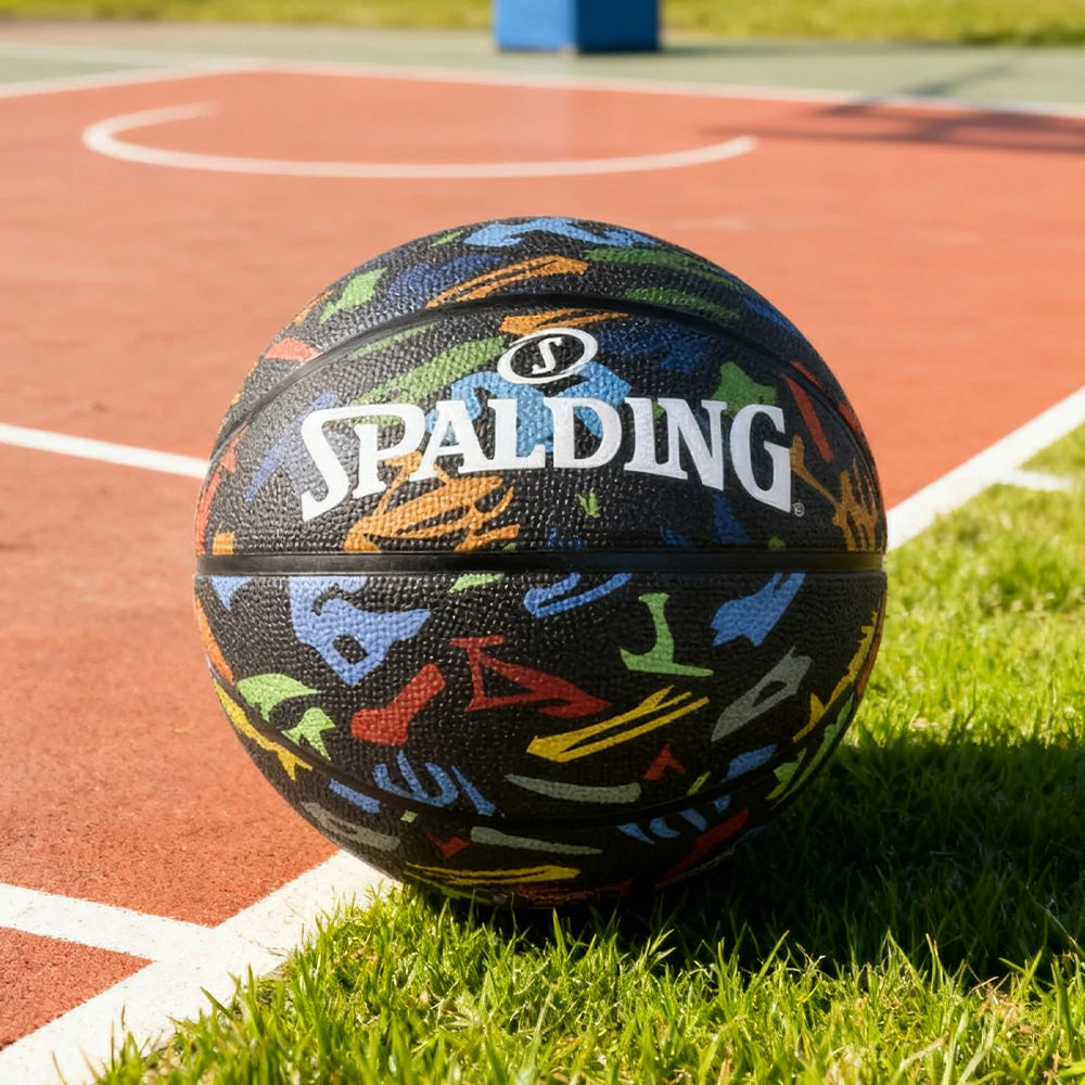 DUNK MASTER 84-610Y SPALDING Authentic Basketball 7# High-Performance PU Rubber Bladder Nylon Winding, Superior Grip, Durable Design