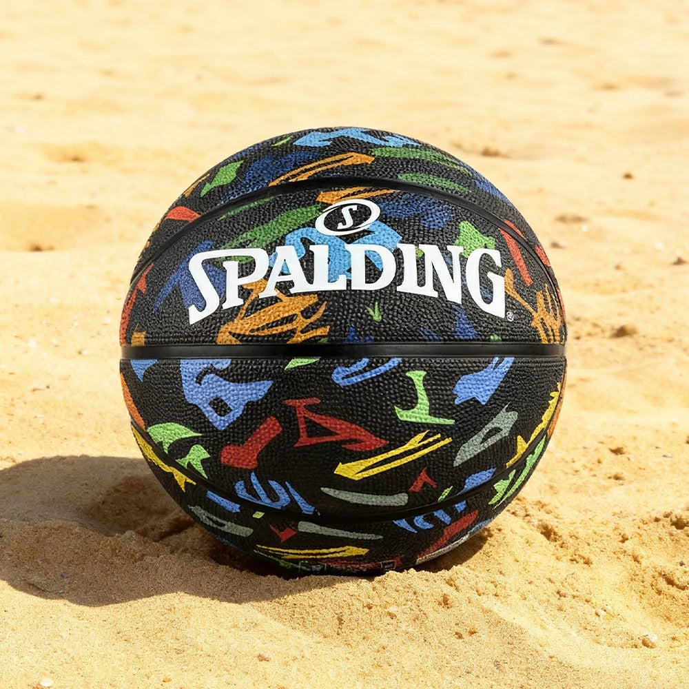 DUNK MASTER 84-610Y SPALDING Authentic Basketball 7# High-Performance PU Rubber Bladder Nylon Winding, Superior Grip, Durable Design