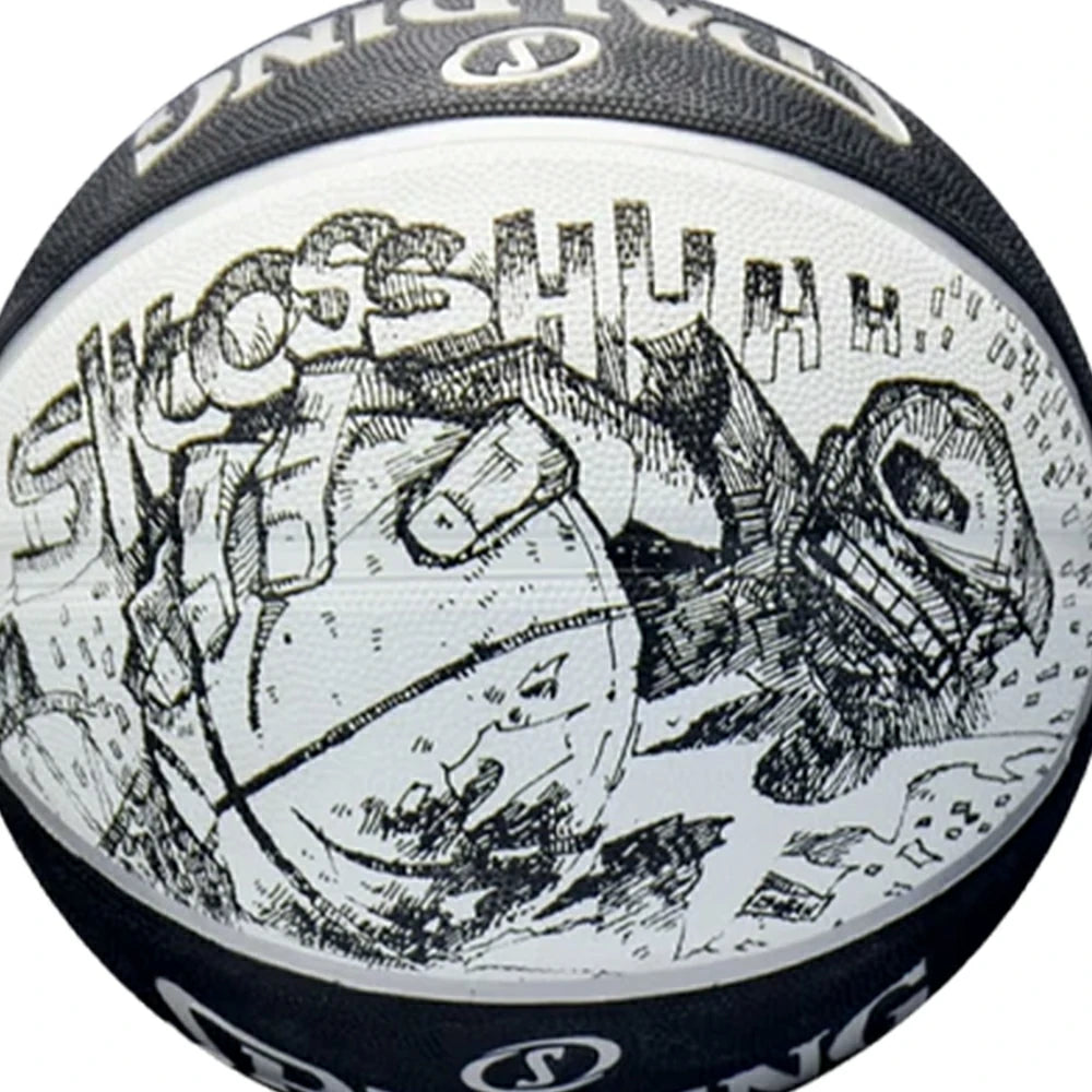 DUNK MASTER 84-447Y SPALDING Authentic Basketball 7# High-Performance PU Rubber Bladder Nylon Winding, Superior Grip, Durable Design