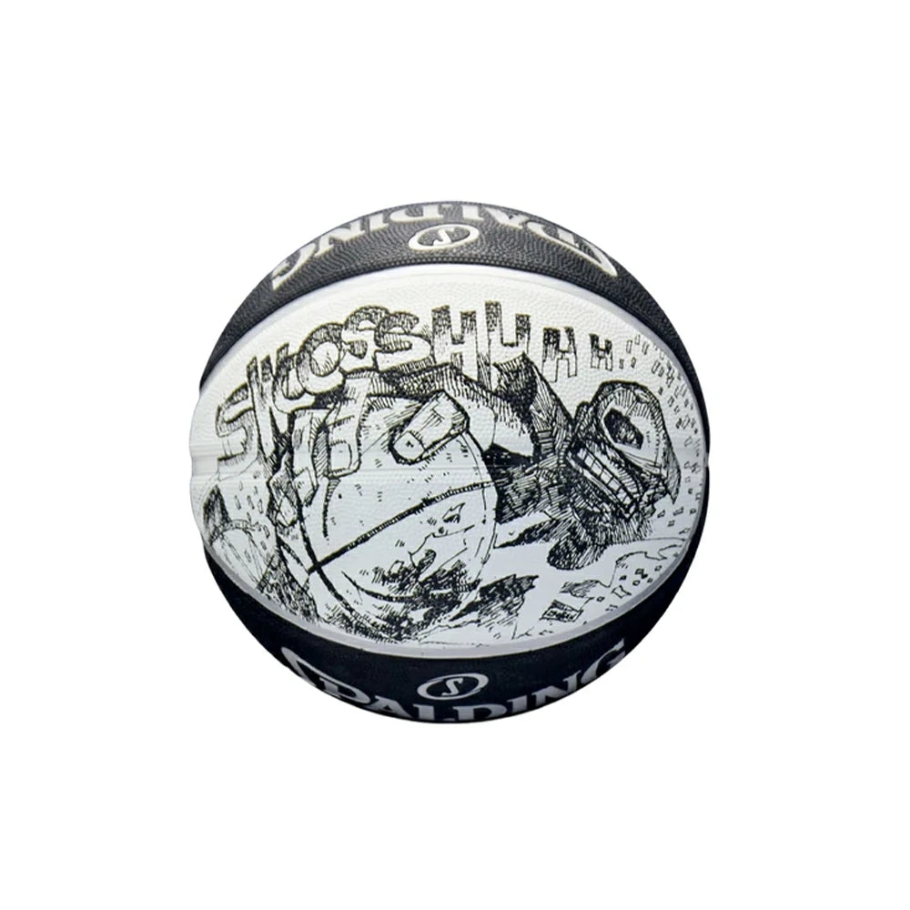 DUNK MASTER 84-447Y SPALDING Authentic Basketball 7# High-Performance PU Rubber Bladder Nylon Winding, Superior Grip, Durable Design