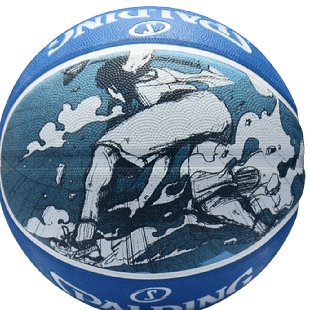 DUNK MASTER 84-448Y SPALDING Authentic Basketball 7# High-Performance PU Rubber Bladder Nylon Winding, Superior Grip, Durable Design