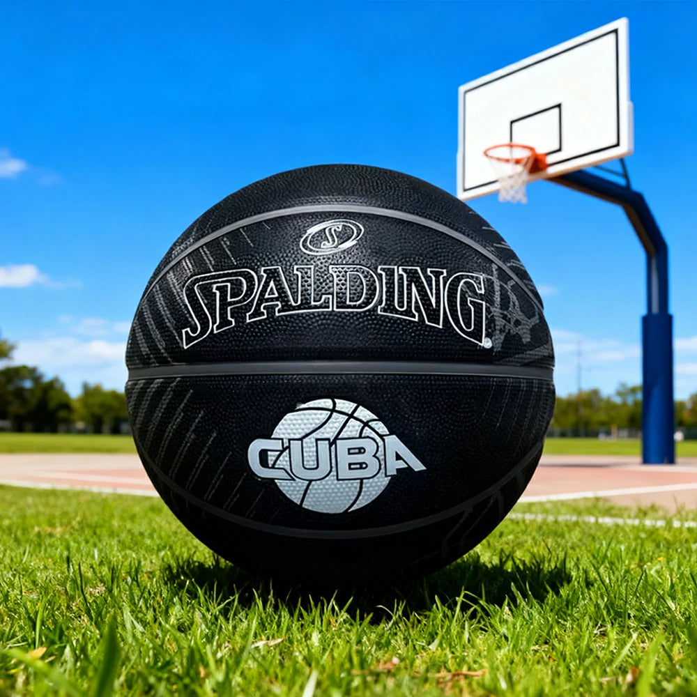 DUNK MASTER 84-419Y SPALDING Authentic Basketball 7# High-Performance PU Rubber Bladder Nylon Winding, Superior Grip, Durable Design