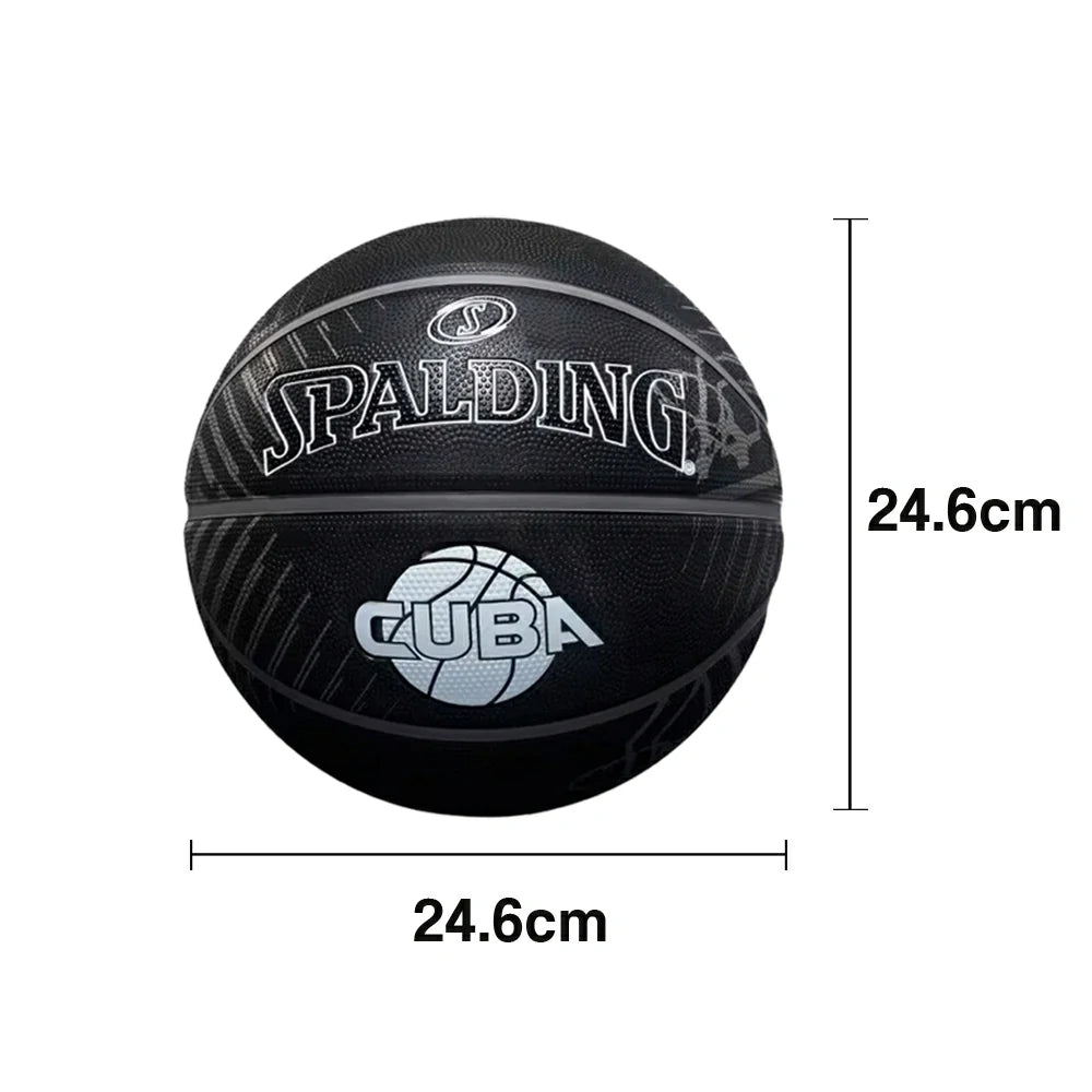 DUNK MASTER 84-419Y SPALDING Authentic Basketball 7# High-Performance PU Rubber Bladder Nylon Winding, Superior Grip, Durable Design