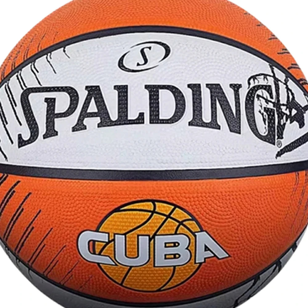 DUNK MASTER 84-379Y SPALDING Authentic Basketball 7# High-Performance PU Rubber Bladder Nylon Winding, Superior Grip, Durable Design