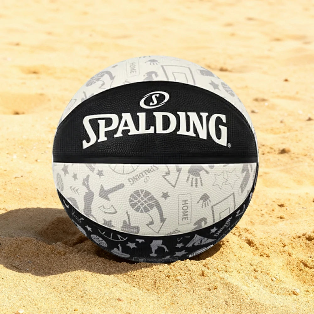 DUNK MASTER 84-611Y5 SPALDING Authentic Basketball 5#, Foam-Grain Texture, Rubber Bladder, Enhanced Grip